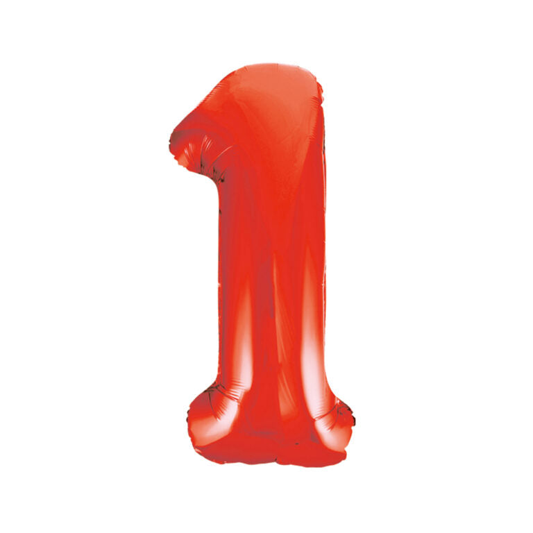 34" Red Number 1 Balloon