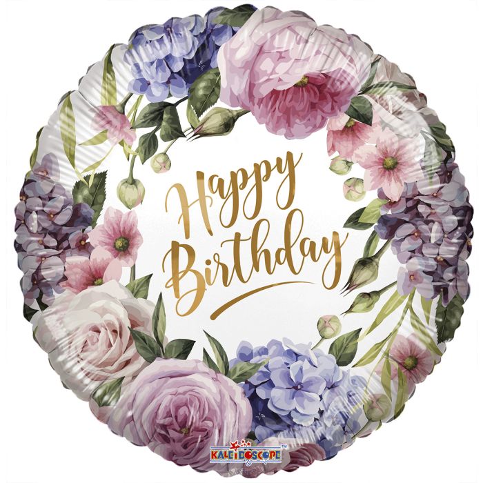 18" Birthday Floral Balloon