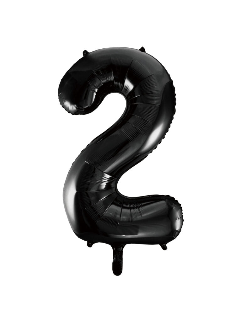 34" Black Number 2 Balloon