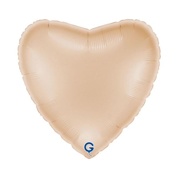 22"S Heart Satin Nude