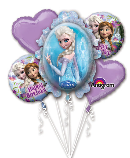 Frozen Birthday Bouquet of 5 Balloons