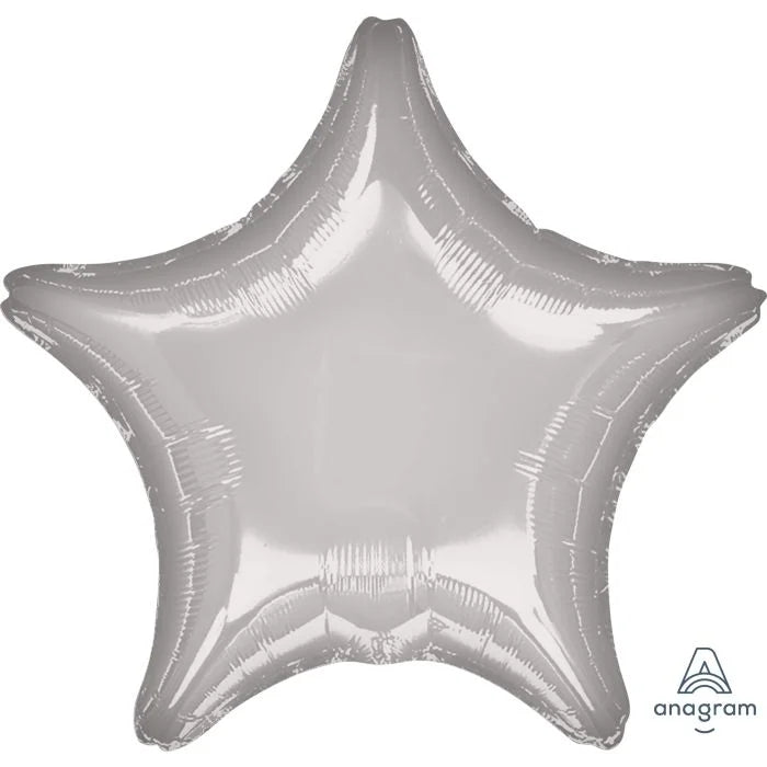 18" Metallic Silver Star Balloon