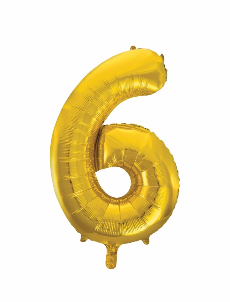 34" Number 6 Foil Balloon