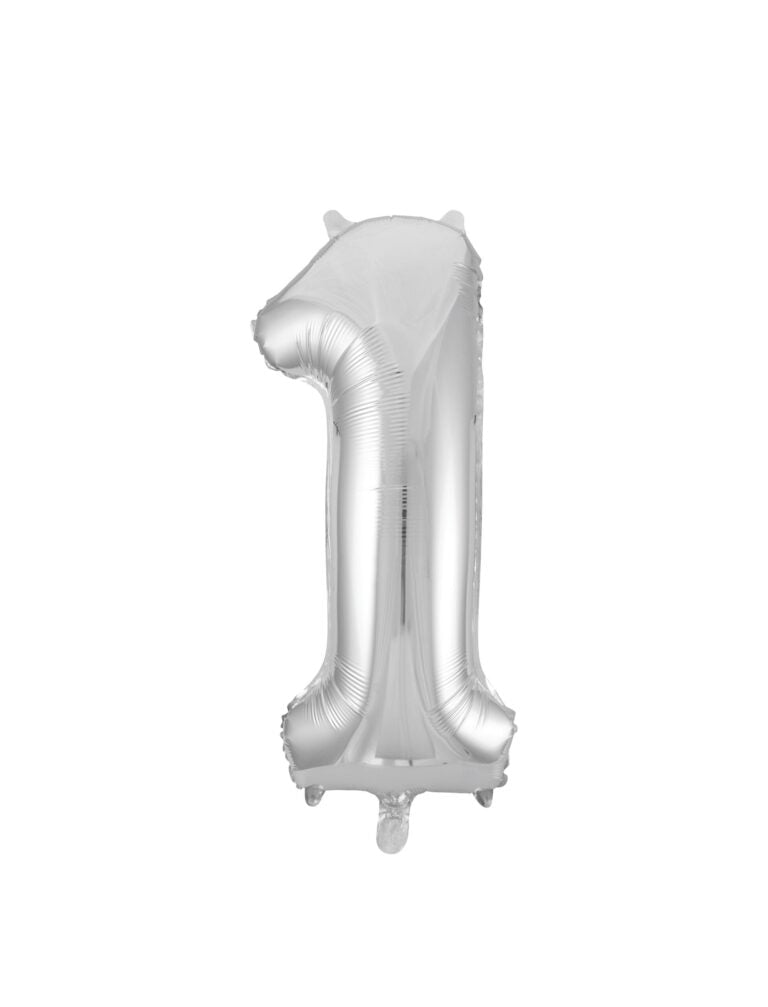 34" Silver Number 1 Balloon