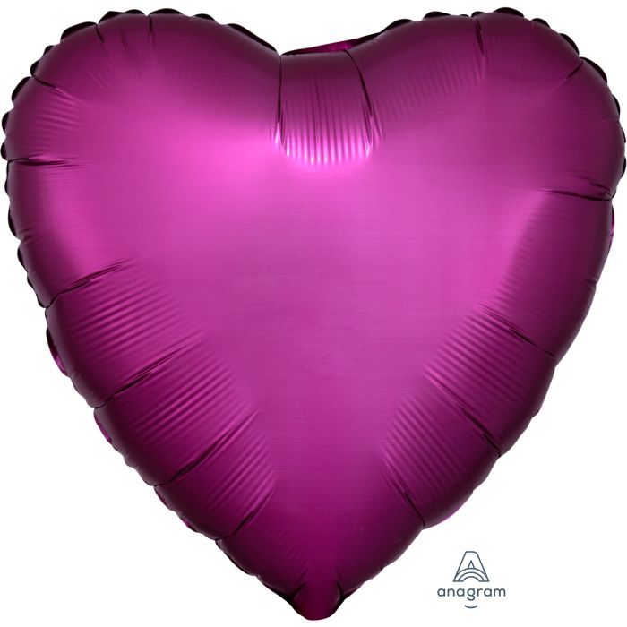 18" Satin Luxe Pomegranate Heart Balloon
