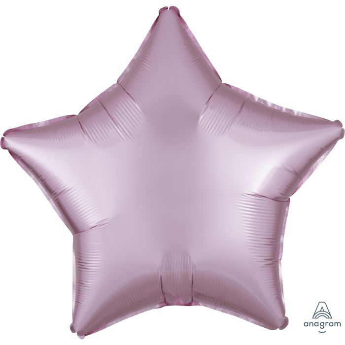 18" Satin Luxe Pastel Pink Star Balloon