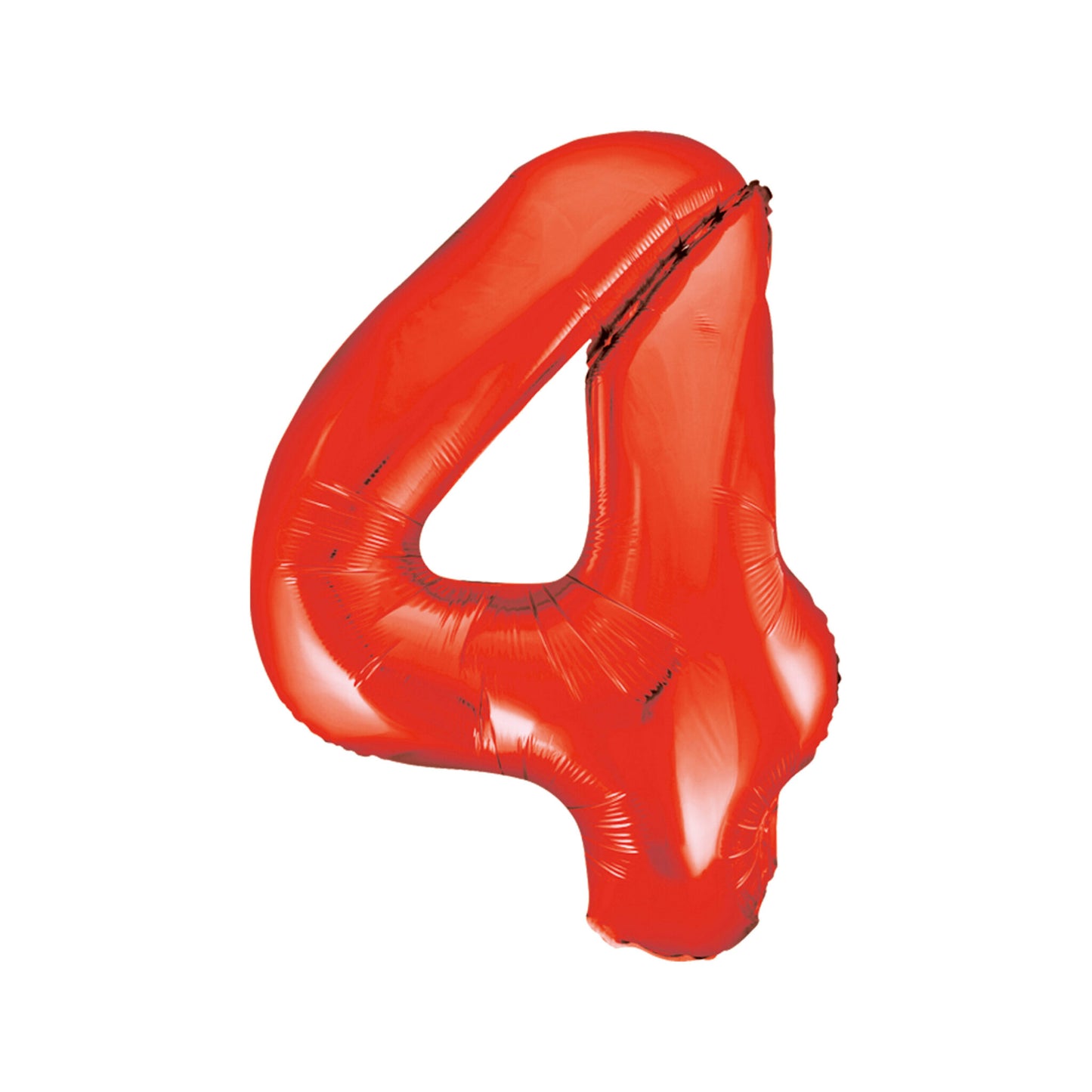 34" Red Number 4 Balloon