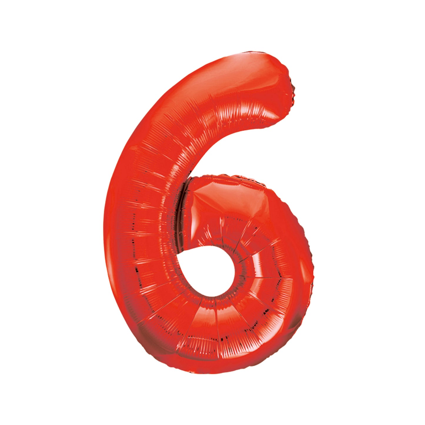 34" Red Number 6 Balloon