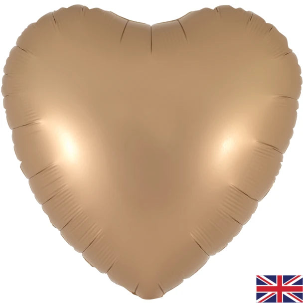 18"O Heart Latte Satin