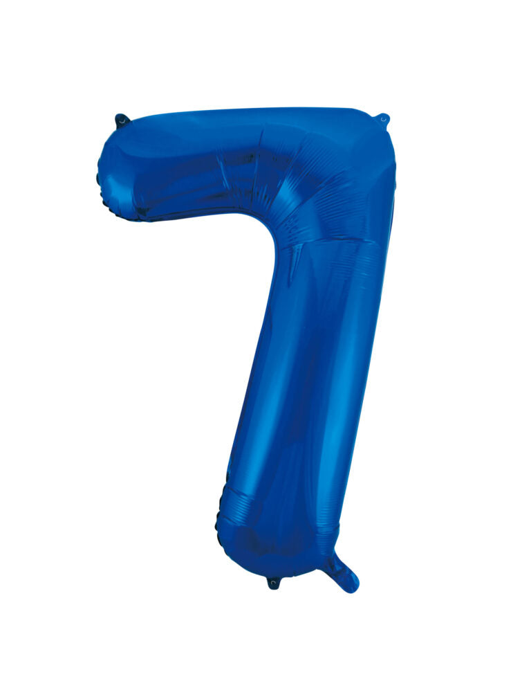 34" Blue Number 7 Balloon