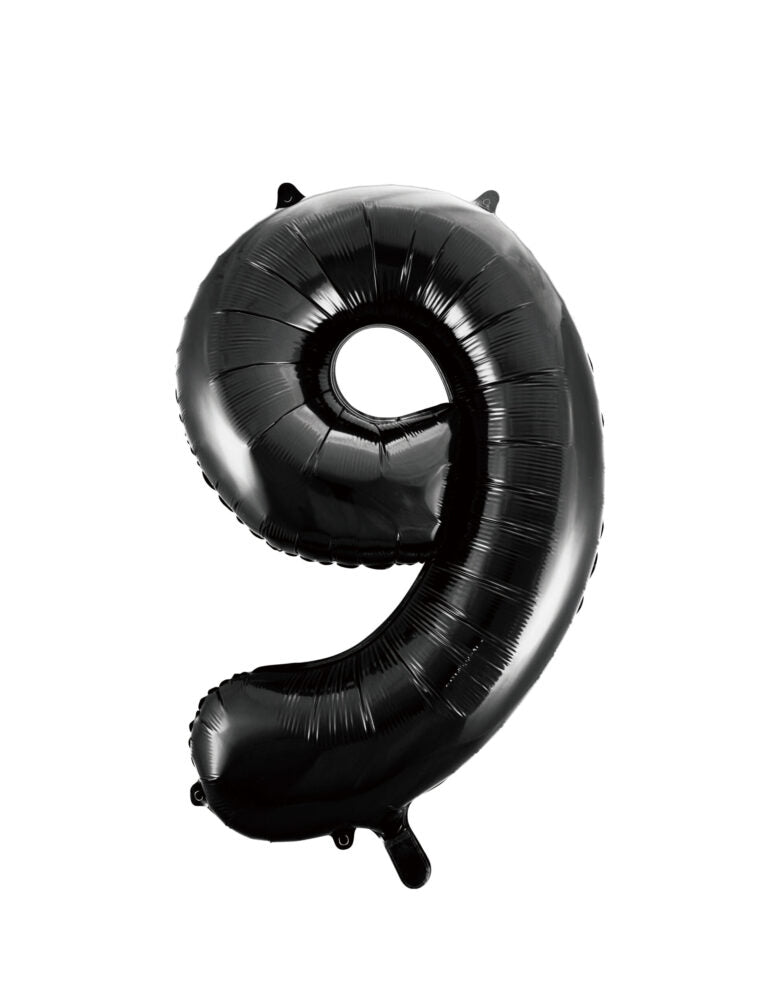 34" Black Number 9 Balloon