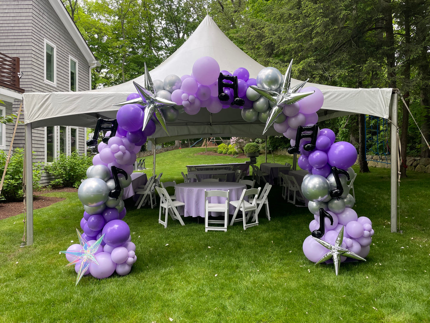 Organic Balloon Arch 20 feet long