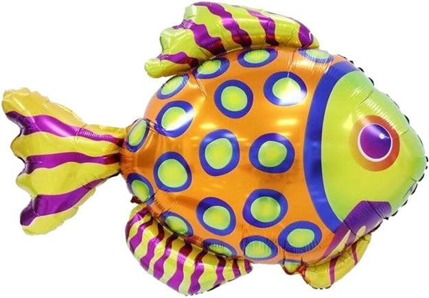 27" Fish with Green Spots Balloon