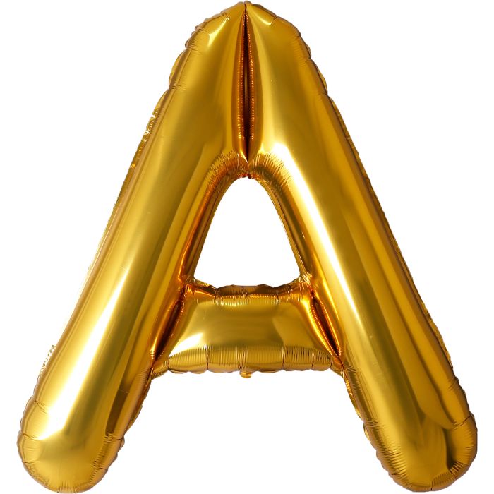34" Gold Letter A Balloon