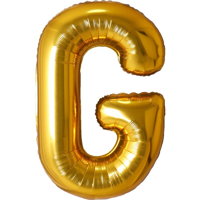 34" Gold Letter G Balloon
