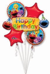 Sesame Street 5 Helium Balloons Bouquet
