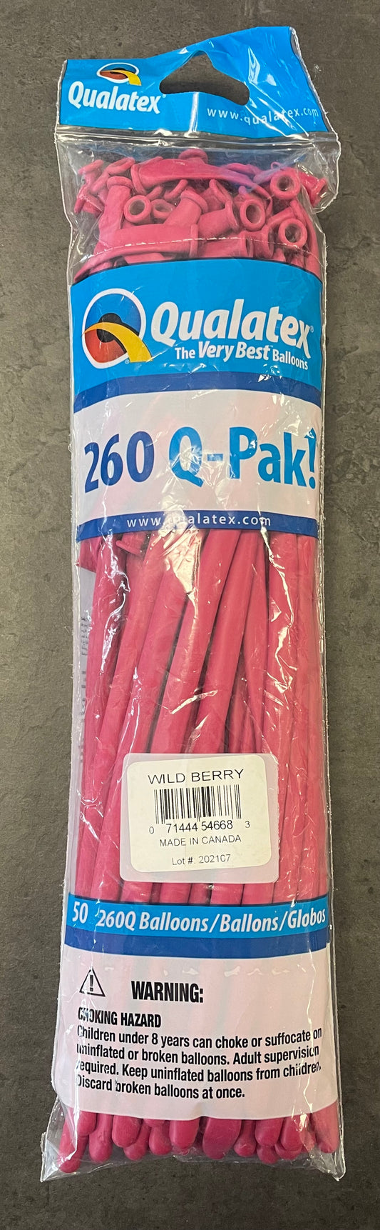 Qualatex 260 wild berry