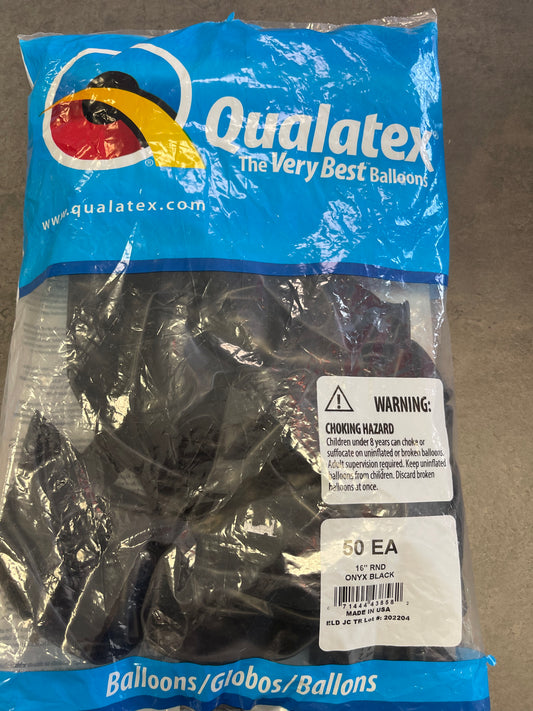 Qualatex onyx black 16"