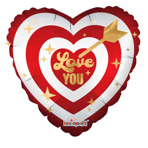 18"C I Love You Arrow Matte