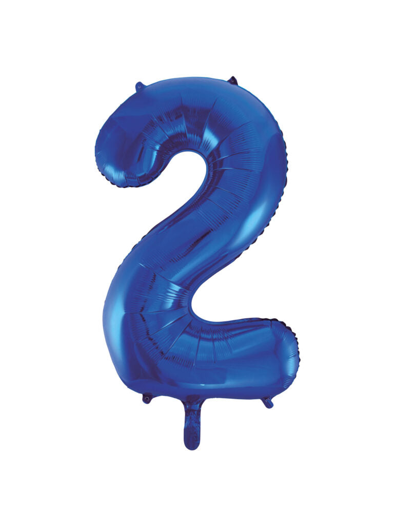 34" Blue Number 2 Balloon