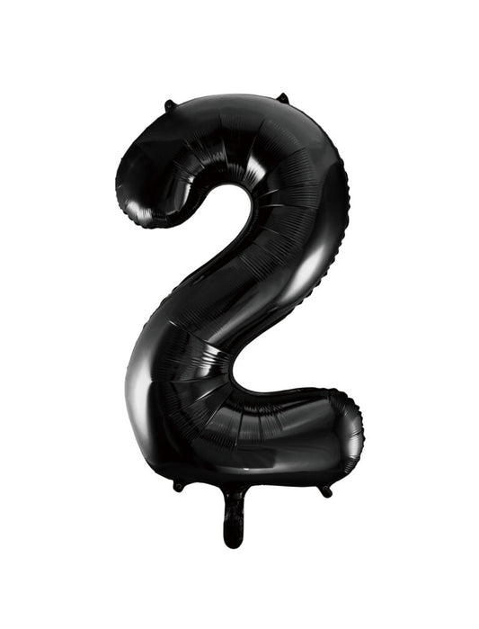 34" Black Number 2 Balloon