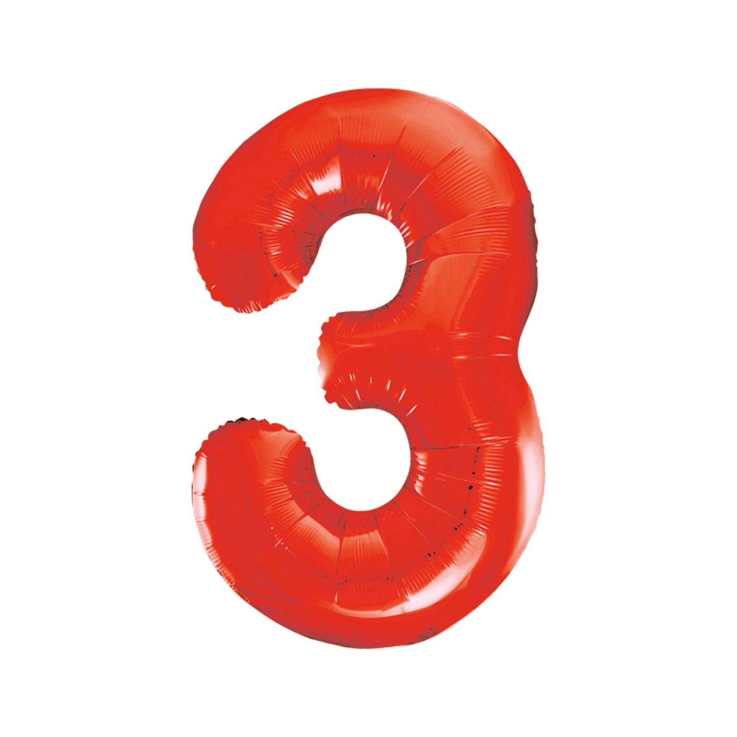 34" Red Number 3 Balloon