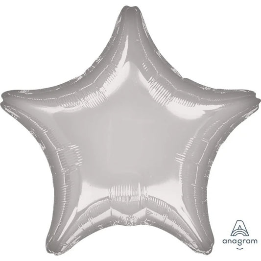 18" Metallic Silver Star Balloon