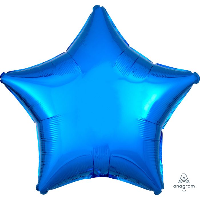 18" Metallic Blue Star Balloon