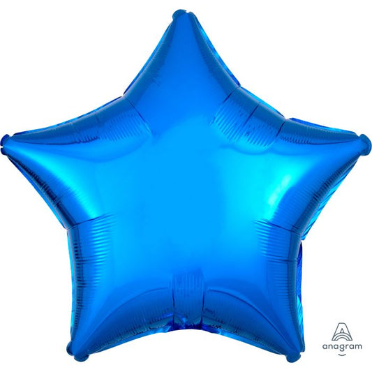 18" Metallic Blue Star Balloon