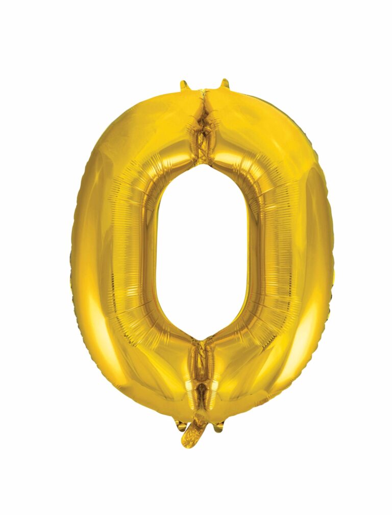 34" Number 0  Foil Balloon