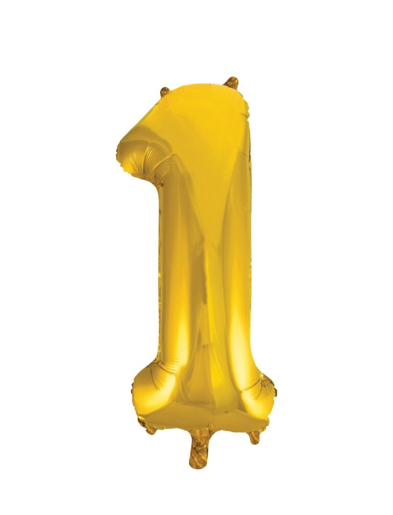 34" Gold Number 1 Balloon