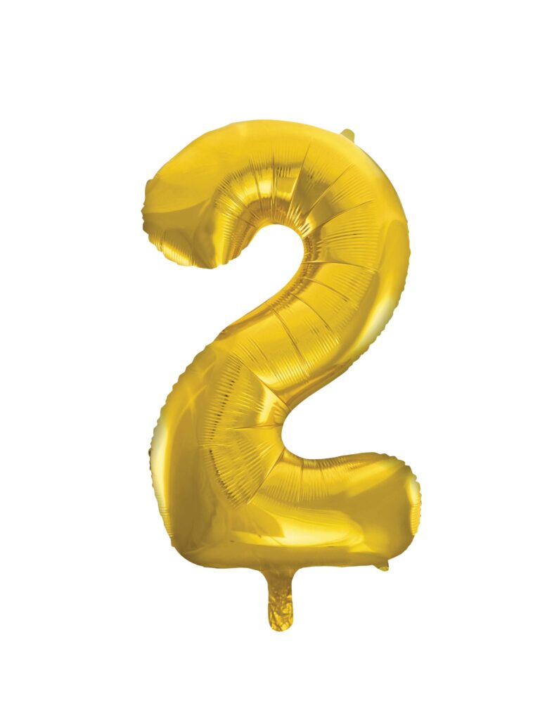 34" Gold Number 2 Balloon