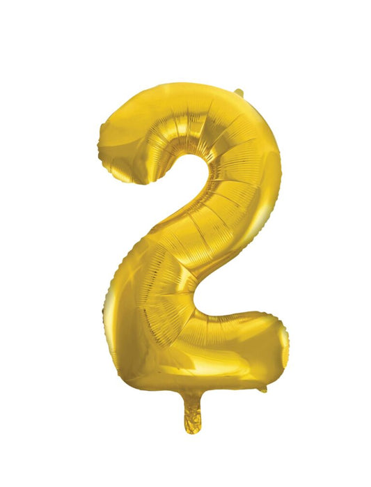 34" Gold Number 2 Balloon