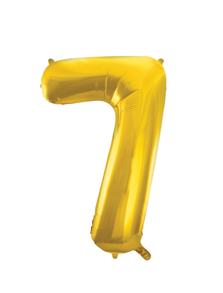 34" Gold Number 7 Balloon