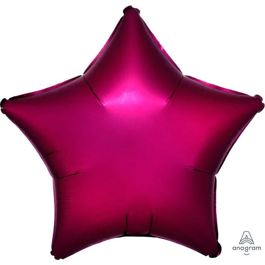18" Satin Luxe Pastel Blue Star Balloon
