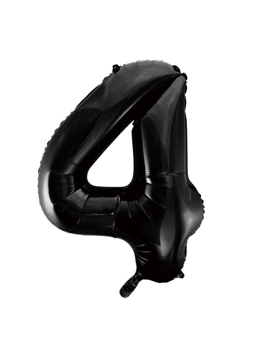 34" Black Number 4 Balloon