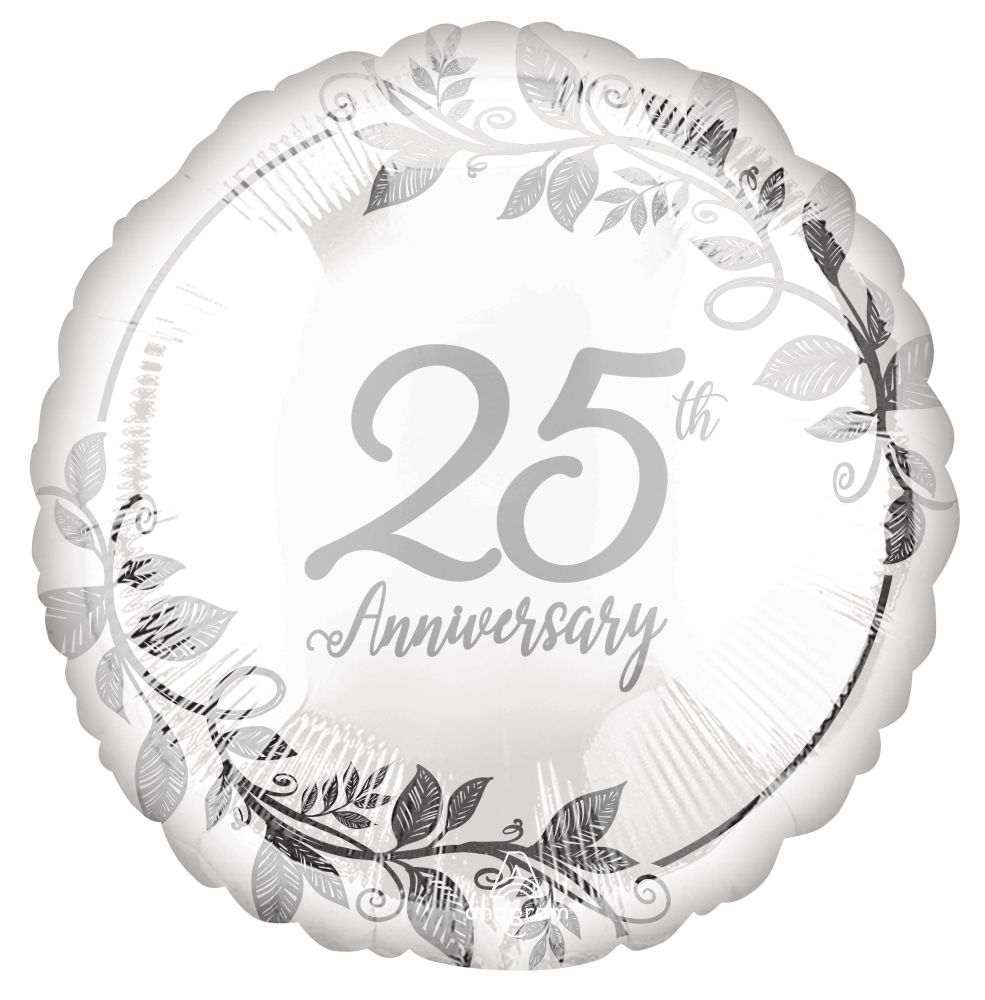Standard Happy 25th Anniversary Balloon