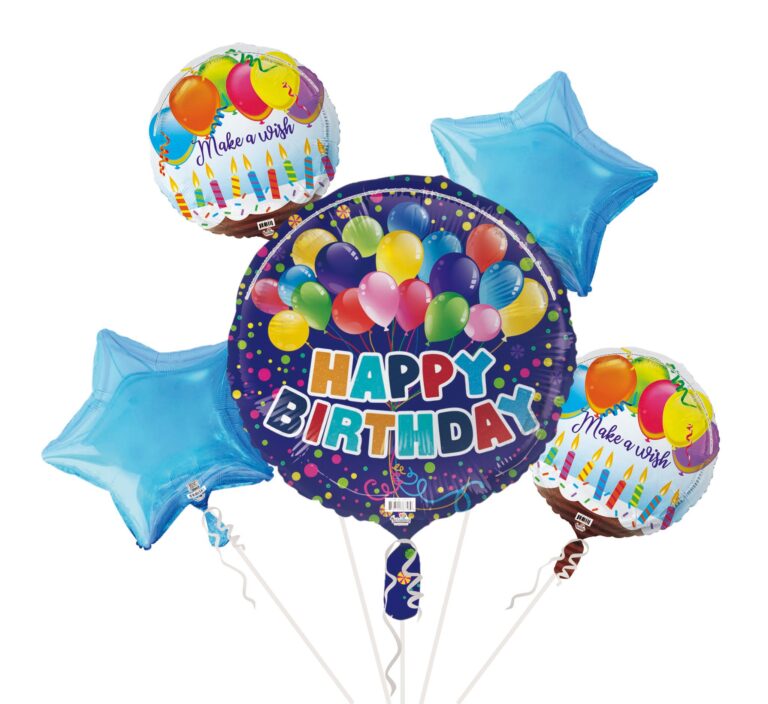 HAPPY BIRTHDAY BALLOONS ROUND – 5PCS