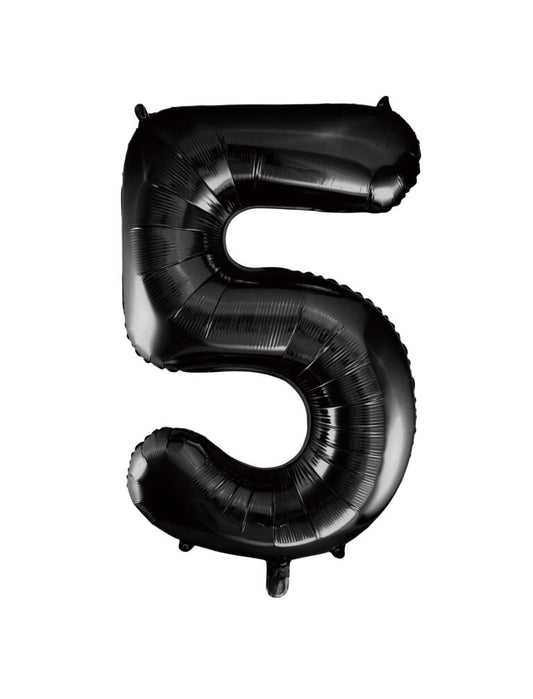 34" Black Number 5 Balloon