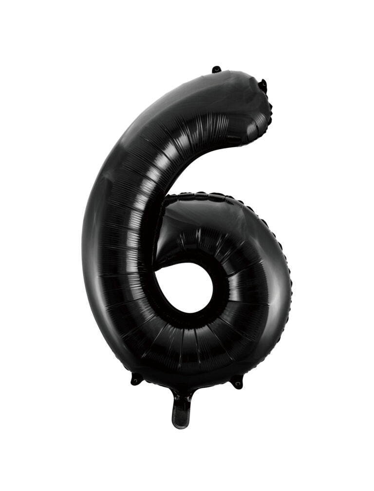 34" Black Number 6 Balloon