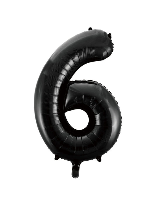 34" Black Number 6 Balloon