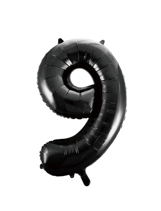 34" Black Number 9 Balloon