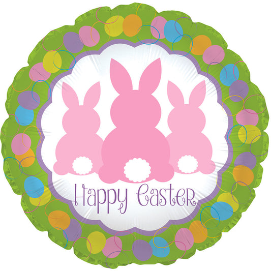 17" Easter 3 Bunny Backs Balloon