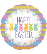 17" Happy Easter Peeps Foil Balloon