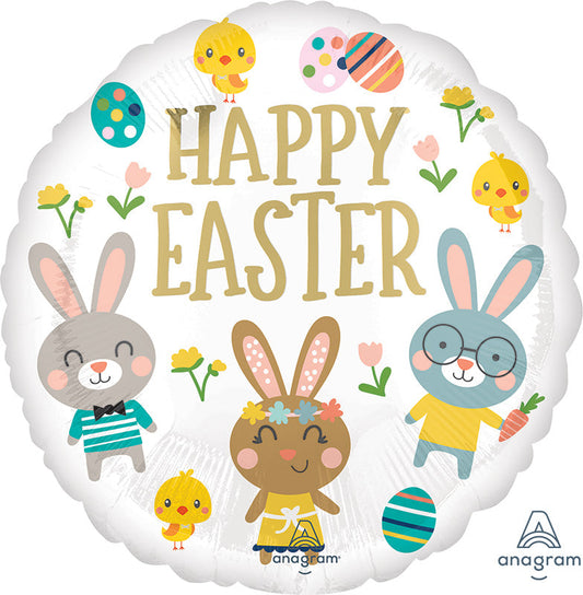 18" Easter Garden Party Foil Balloon