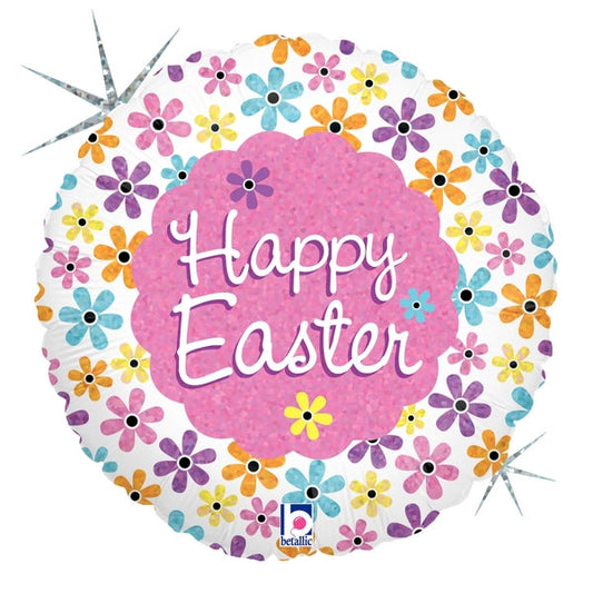 18" Holographic Balloon Easter Spring Petals