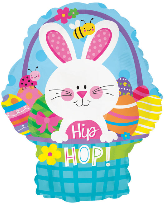 22" Hip Hop Easter Basket Foil Balloon