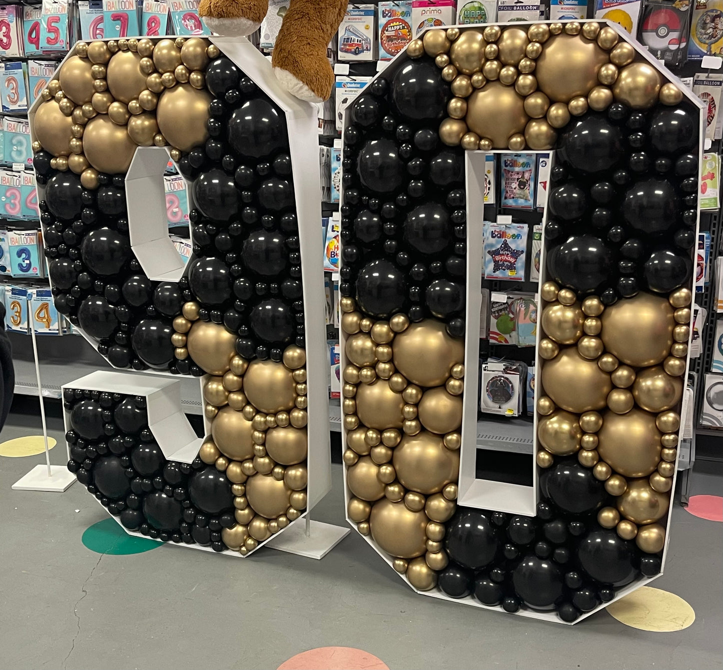 Mosaic letters and numbers 4 feet
