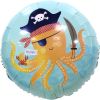 18" Happy Birthday Pirate, Shark and Octopus Balloon