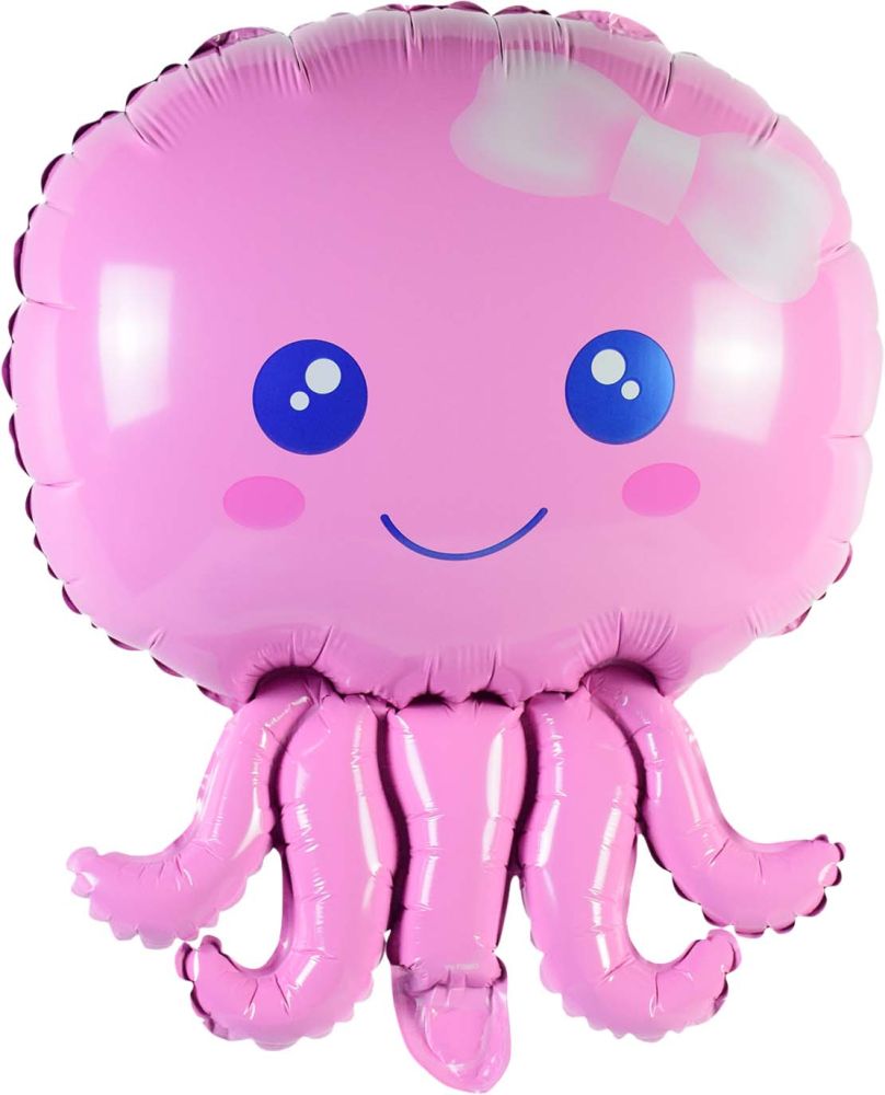 20" Baby Octopus Pink Balloon